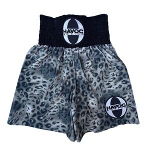 Rare Havoc Boxing Leopard Cheetah Boxing Performance Gym Trunks Shorts